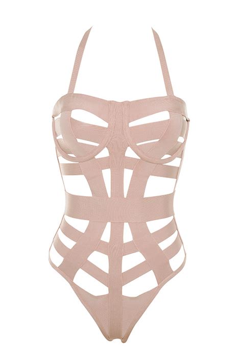 bustier bodysuit pink